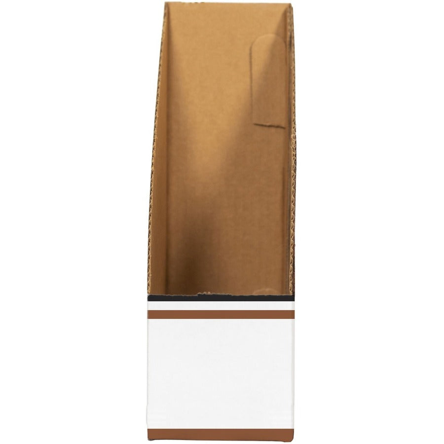 Image of Bankers Box® Corrugated Cardboard Magazine File, 4 x 11 x 12.25, Wood Grain, 12/Carton