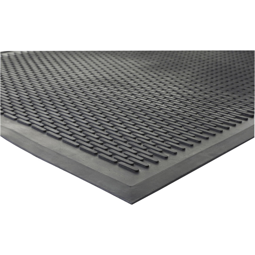Image of Genuine Joe 70467 Clean Step Scraper Floor Mats, Outside Entrance, Outdoor, 72" L x 48" Width, Rubber, Black, 1 Each