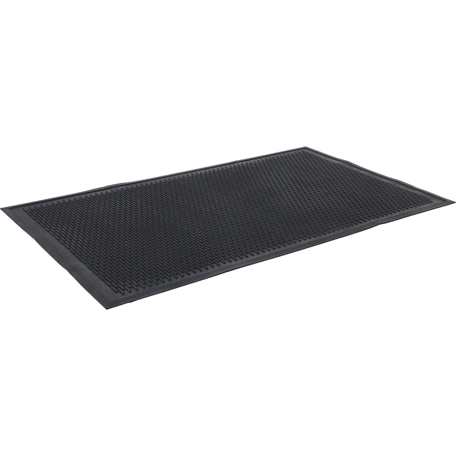 Image of Genuine Joe 70467 Clean Step Scraper Floor Mats, Outside Entrance, Outdoor, 72" L x 48" Width, Rubber, Black, 1 Each