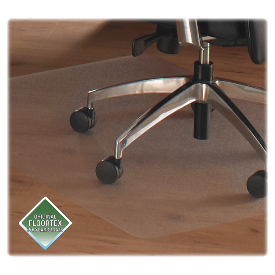 Image of Floortex® Hard Floor Chairmat,Smooth Back,Rectangular,48"x53",Clear