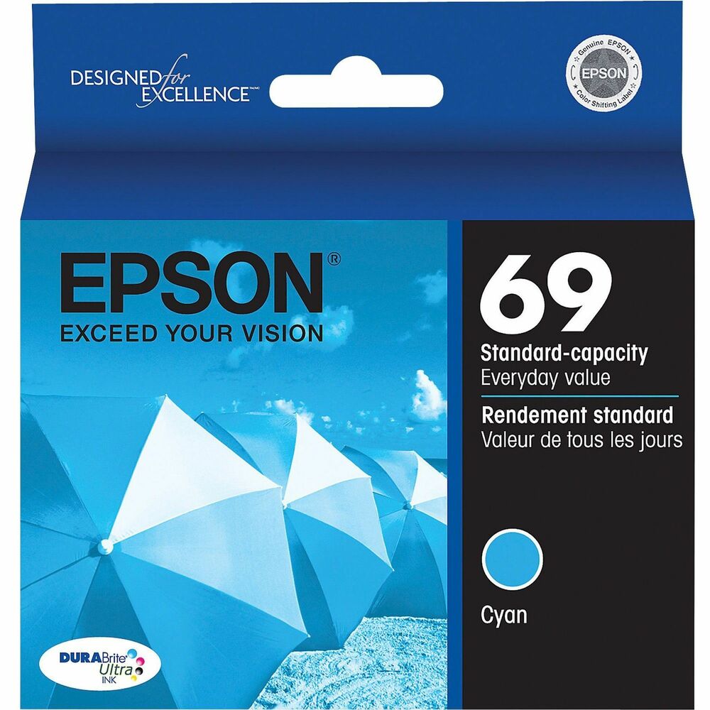 Image of Epson Ink Cartridge, Stylus C120/WF1100, 400 Page Yield, CYN