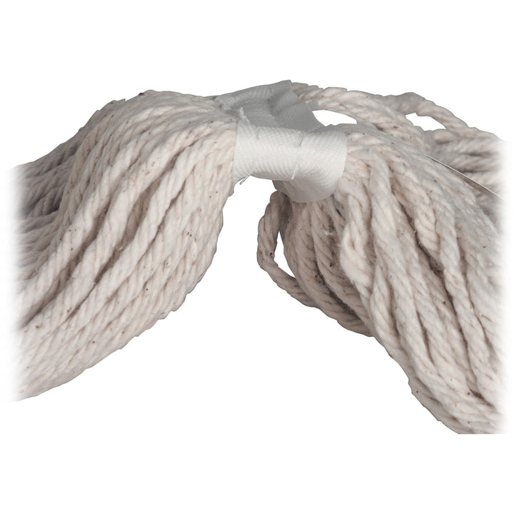 Image of Genuine Joe Complete Mop, 4-Ply, 15/16"x60" Wood Handle, 24 oz Head