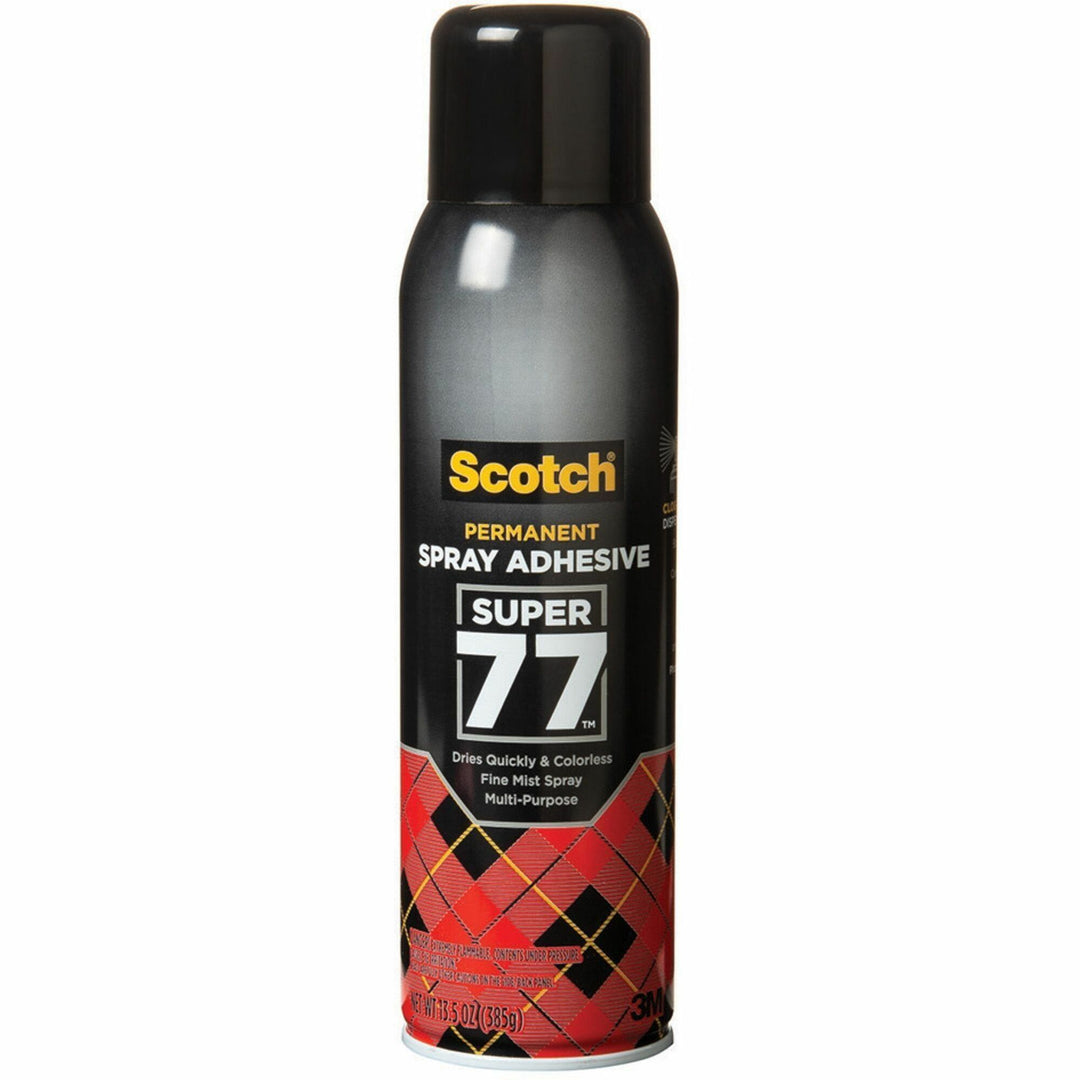 Image of Scotch 77L Super 77 Multipurpose Spray Adhesive, 13.57 oz, Black, 1 Each