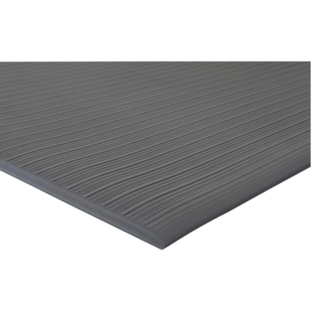 Image of Genuine Joe Anti-Fatigue Mat, Vinyl Foam, Beveled Edge, 3'x12', Black