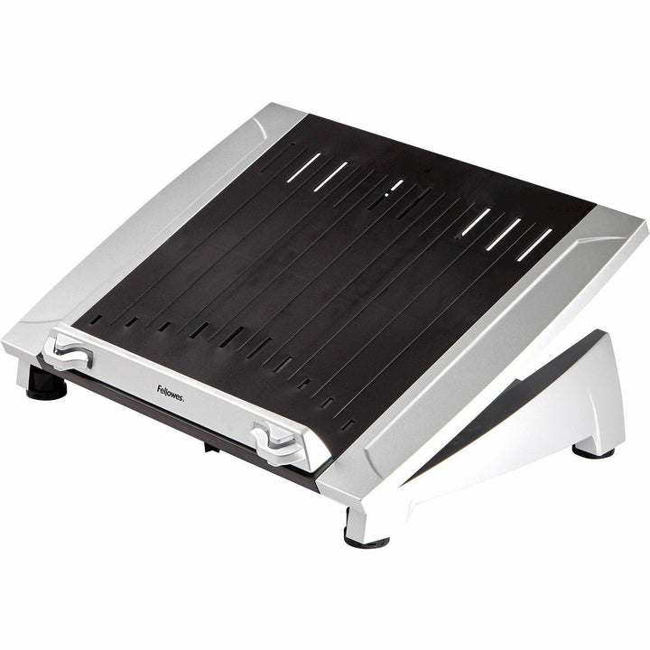 Image of Fellowes® Office Suites Laptop Riser Plus, 15.06" X 10.5" X 6.5", Black/silver, Supports 10 Lbs