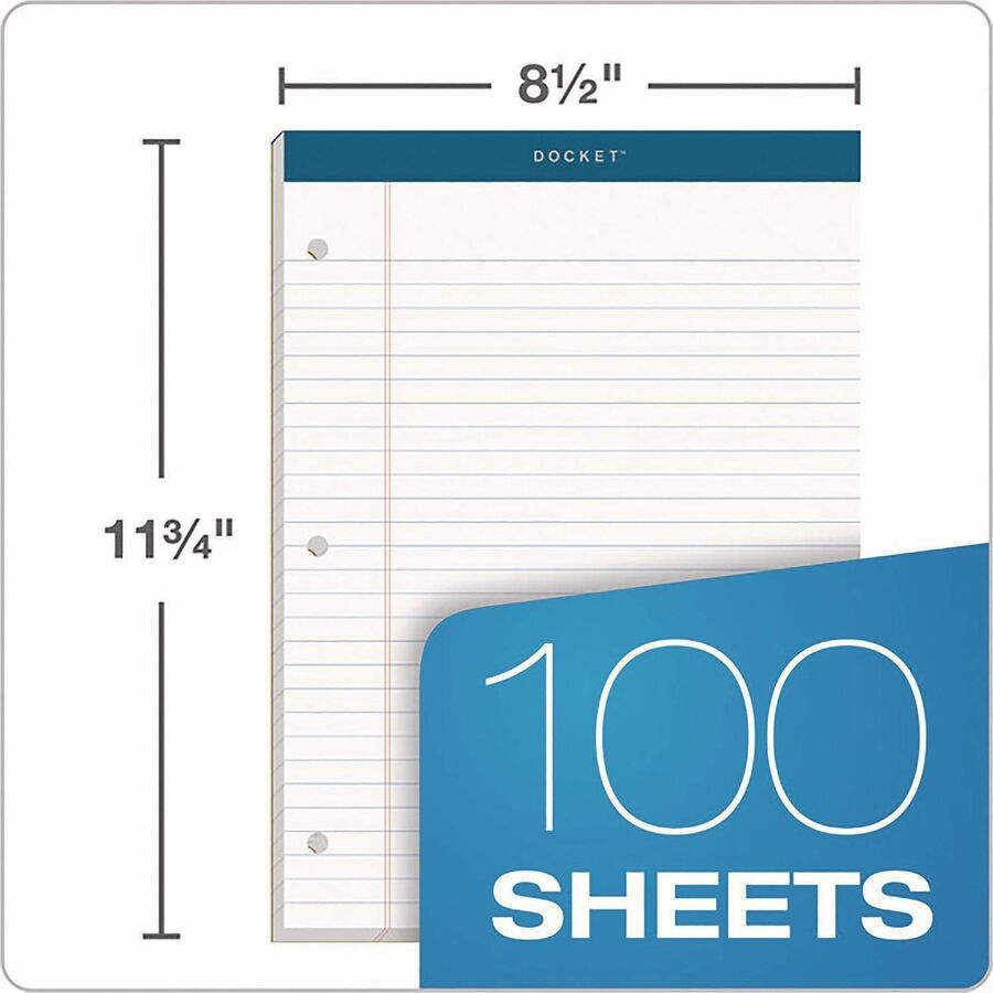 Image of TOPS 63379 Double Docket Writing Tablet, Letter