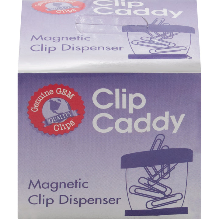 Image of GEM® Paper Clip Dispenser, Magnetic, Clear/Black