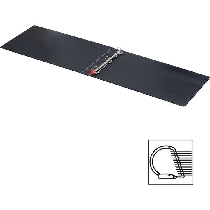 Image of Cardinal® Premier Easy Open 11 X 17 Locking Slant-D Ring Binder, 3 Rings, 1" Capacity, 11 X 17, Black