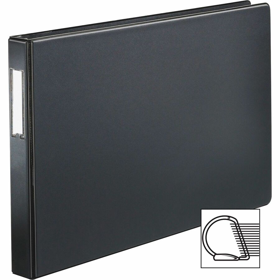 Image of Cardinal® Premier Easy Open 11 X 17 Locking Slant-D Ring Binder, 3 Rings, 1" Capacity, 11 X 17, Black