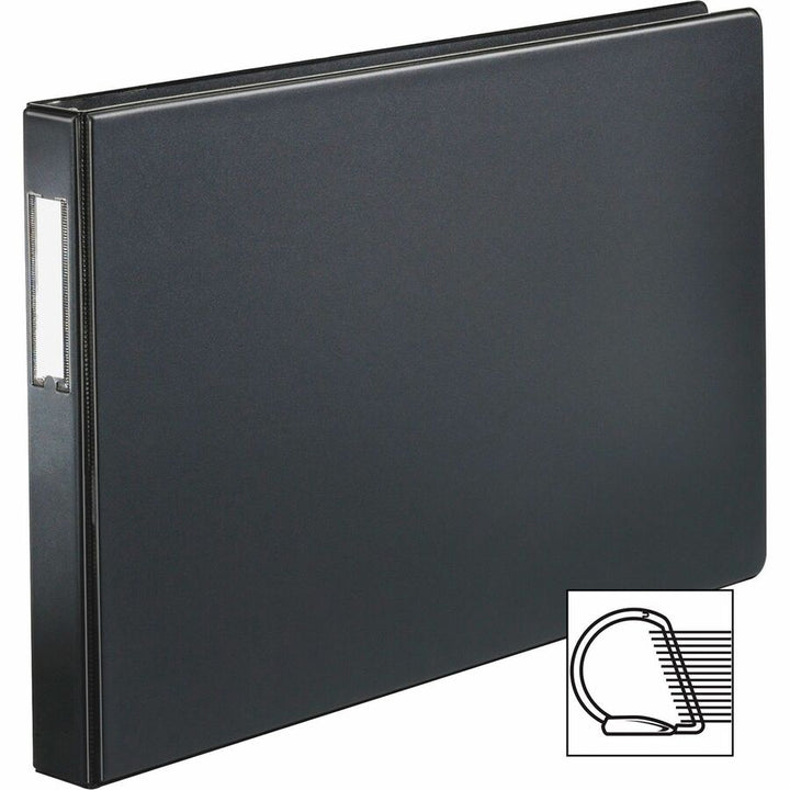 Image of Cardinal® Premier Easy Open 11 X 17 Locking Slant-D Ring Binder, 3 Rings, 1" Capacity, 11 X 17, Black