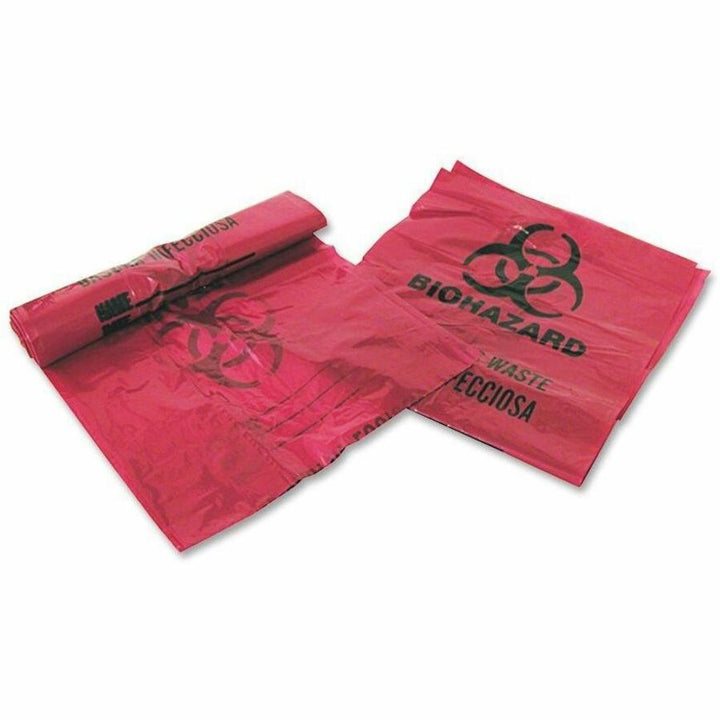 Image of MHMS Infectious Waste Bags,3 Gallon,14"x18-1/2",200 Bags/BX,Red