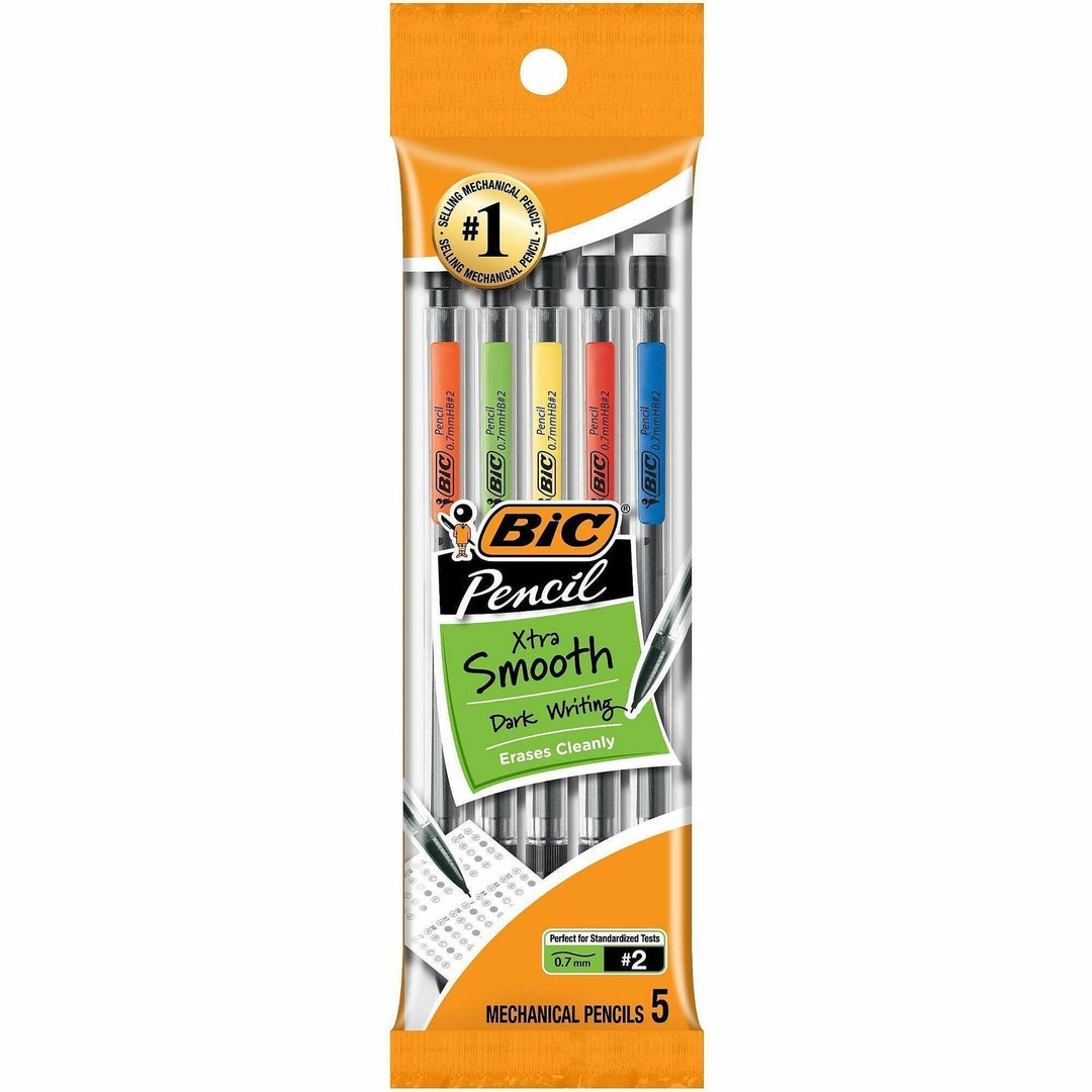 Image of BIC® Mechanical Pencil, w/ 3 No. 2 Leads, .7mm, 5/PK