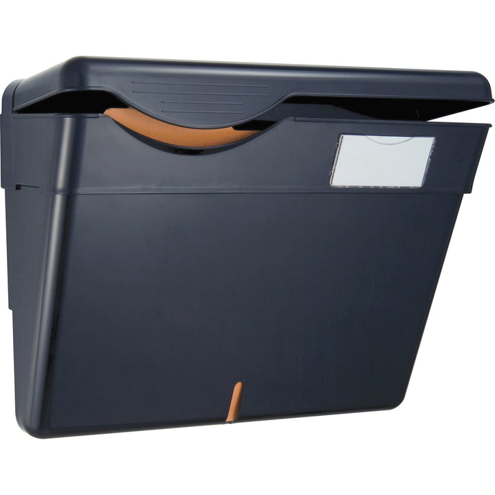 Image of Officemate Security Wall File, w/ Lid,13-1/4"x4-3/4"x9-3/4", Black
