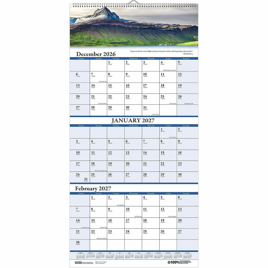 Image of House of Doolittle Earthscapes 3638 Scenic 3-month Wall Calendar
