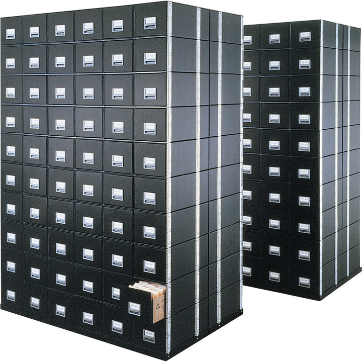 Image of Bankers Box® Staxonsteel Maximum Space-Saving Storage Drawers, Legal Files, 17" X 25.5" X 11.13", Black, 6/carton