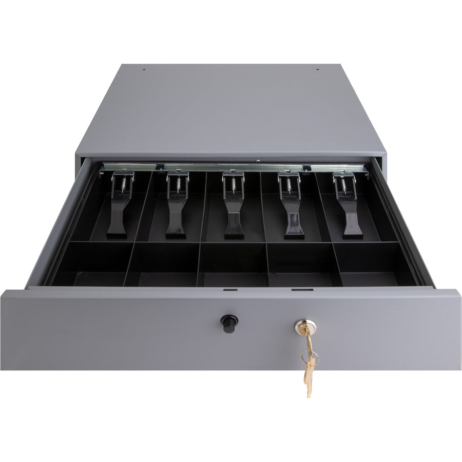 Image of Sparco Cash Drawer,w/ Removable Tray,17-3/4"x15-3/4"x3-3/4",Gray