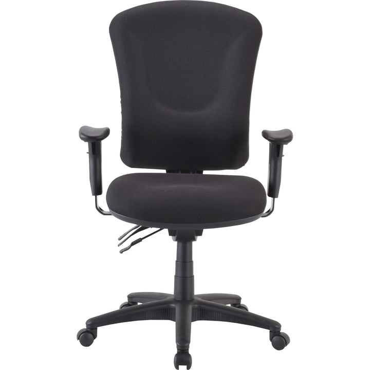Image of Lorell Managerial Task Chair, 26-3/4"x26"x48-1/4"-51", Black