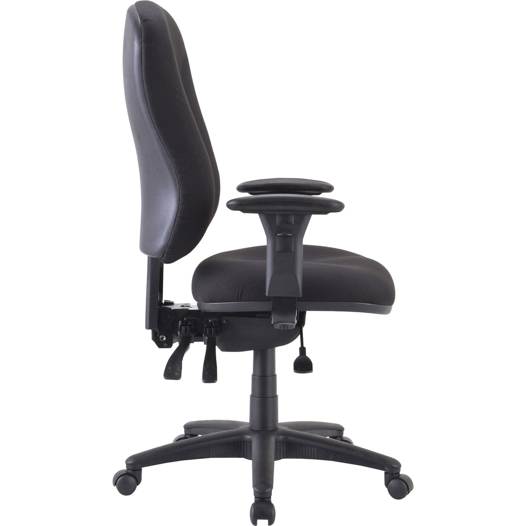 Image of Lorell Managerial Task Chair, 26-3/4"x26"x48-1/4"-51", Black