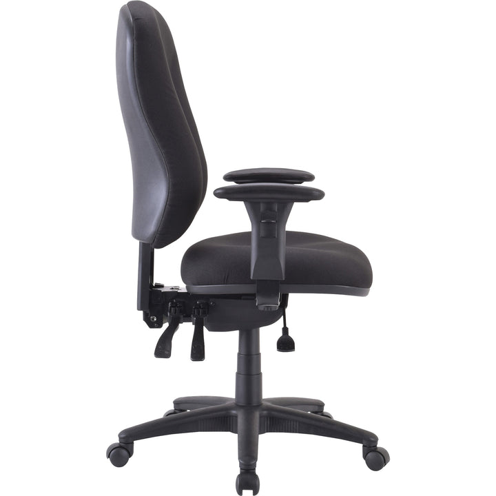 Image of Lorell Managerial Task Chair, 26-3/4"x26"x48-1/4"-51", Black