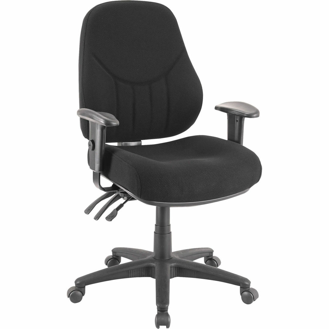 Image of Lorell Multi-Task Chair,High-Back,26-7/8"x26"x39"to42-1/2",Black