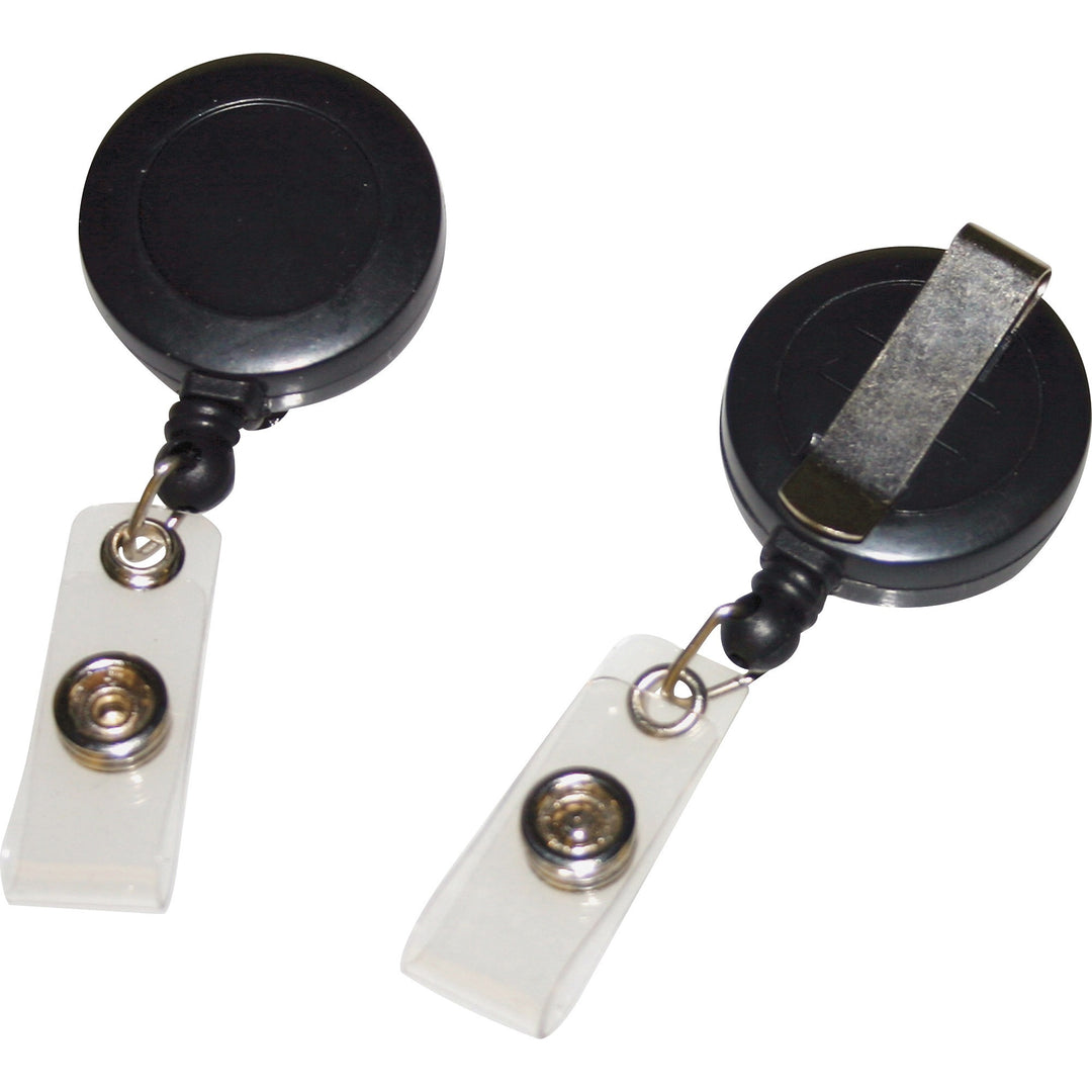 Image of Fellowes® ID Belt Clip, Retractable, 1-1/4"x4-1/2", 25/BX, Black