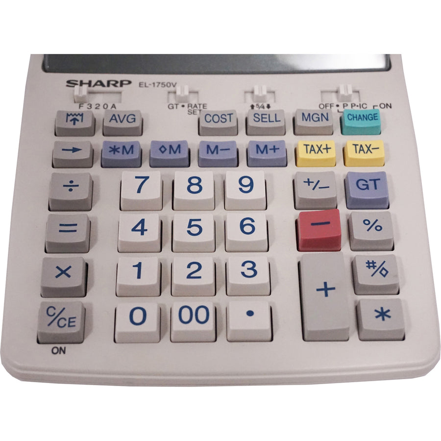 Image of Sharp® El-1750v Two-Color Printing Calculator, Black/red Print, 2 Lines/sec