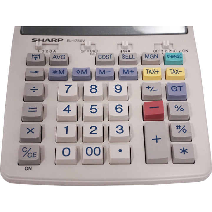 Image of Sharp® El-1750v Two-Color Printing Calculator, Black/red Print, 2 Lines/sec