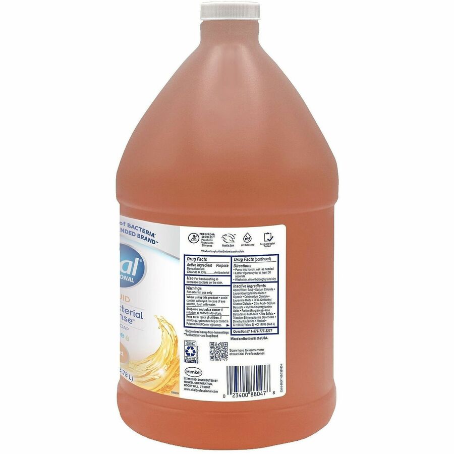 Image of Dial Professional 88047 Gold Antibacterial Liquid Hand Soap Refill, 1 gal, Skin, Hand, Antibacterial, 1 Each