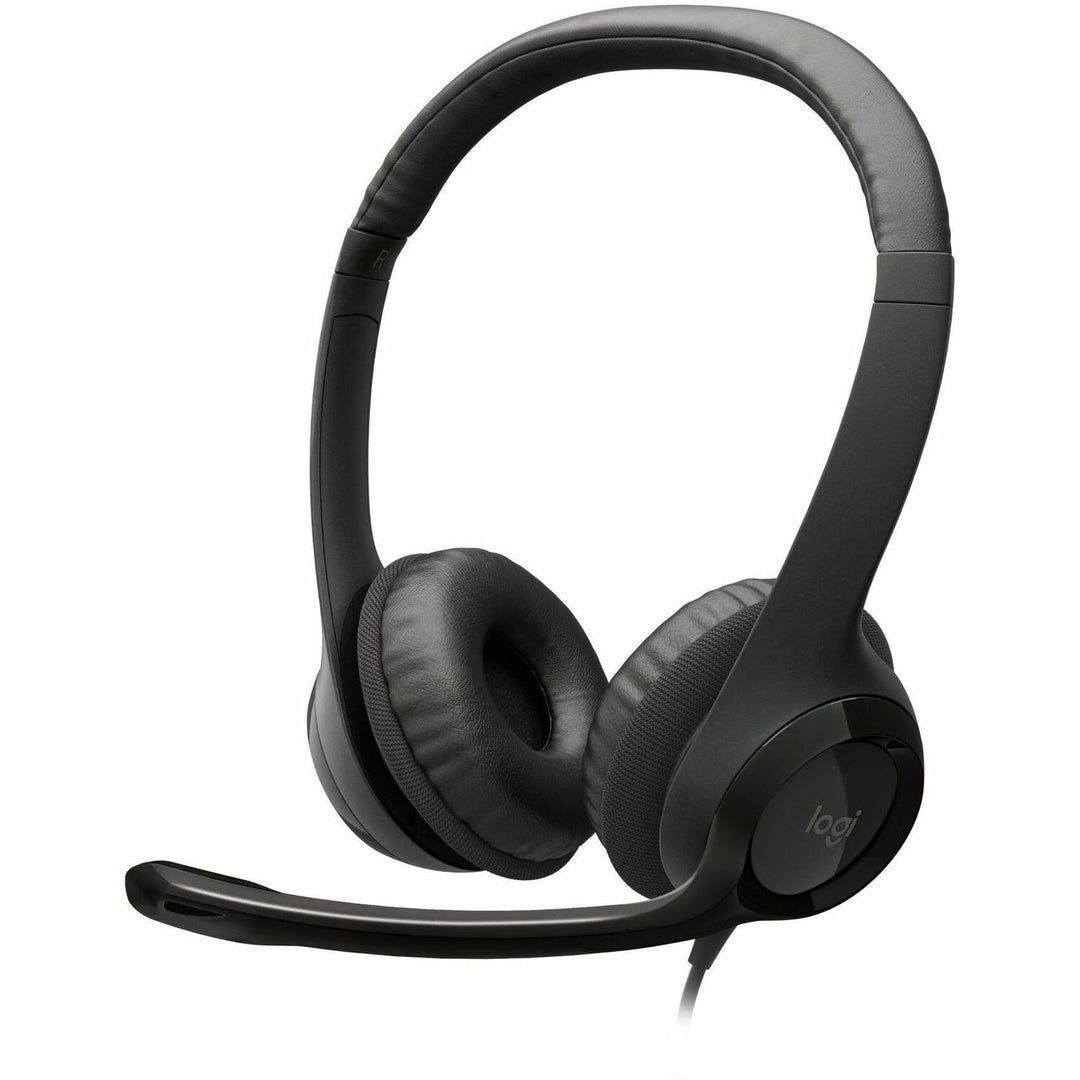 Image of Logitech® H390 Binaural Over The Head USB Headset with Noise-Canceling Microphone, Black
