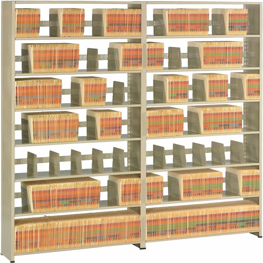 Image of Tennsco Snap-Together Steel Seven-Shelf Closed Starter Set, 48w X 12d X 88h, Sand