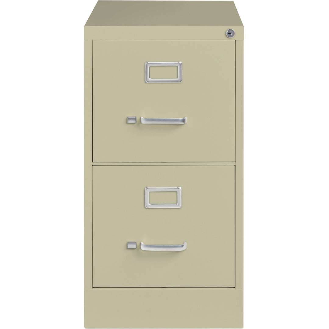 Image of Lorell 2-Drawer Vertical File,w/ Lock,15"x26-1/2"x28-3/8",Putty