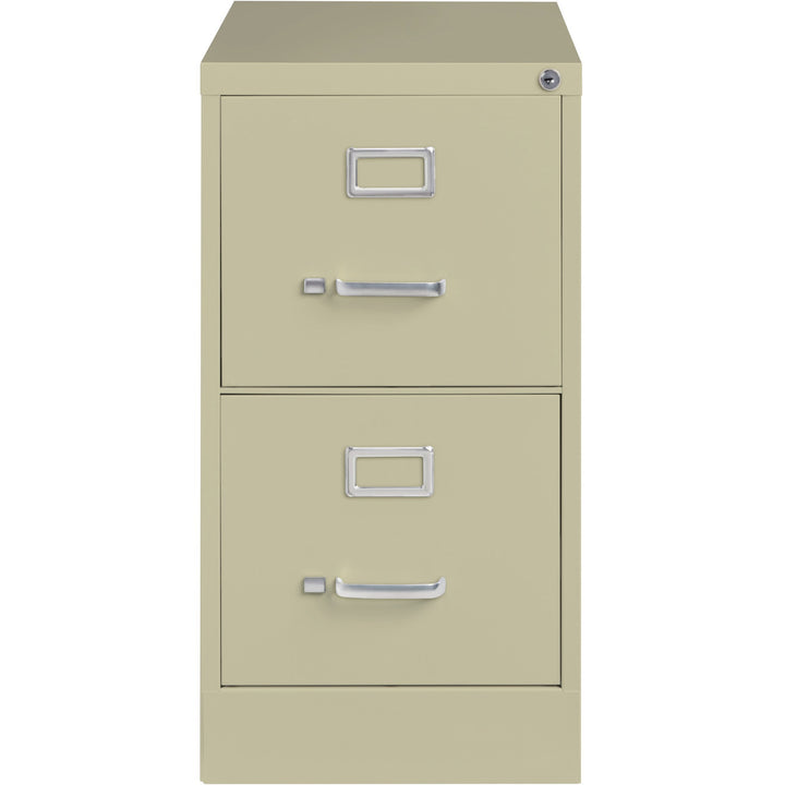 Image of Lorell 2-Drawer Vertical File,w/ Lock,15"x26-1/2"x28-3/8",Putty