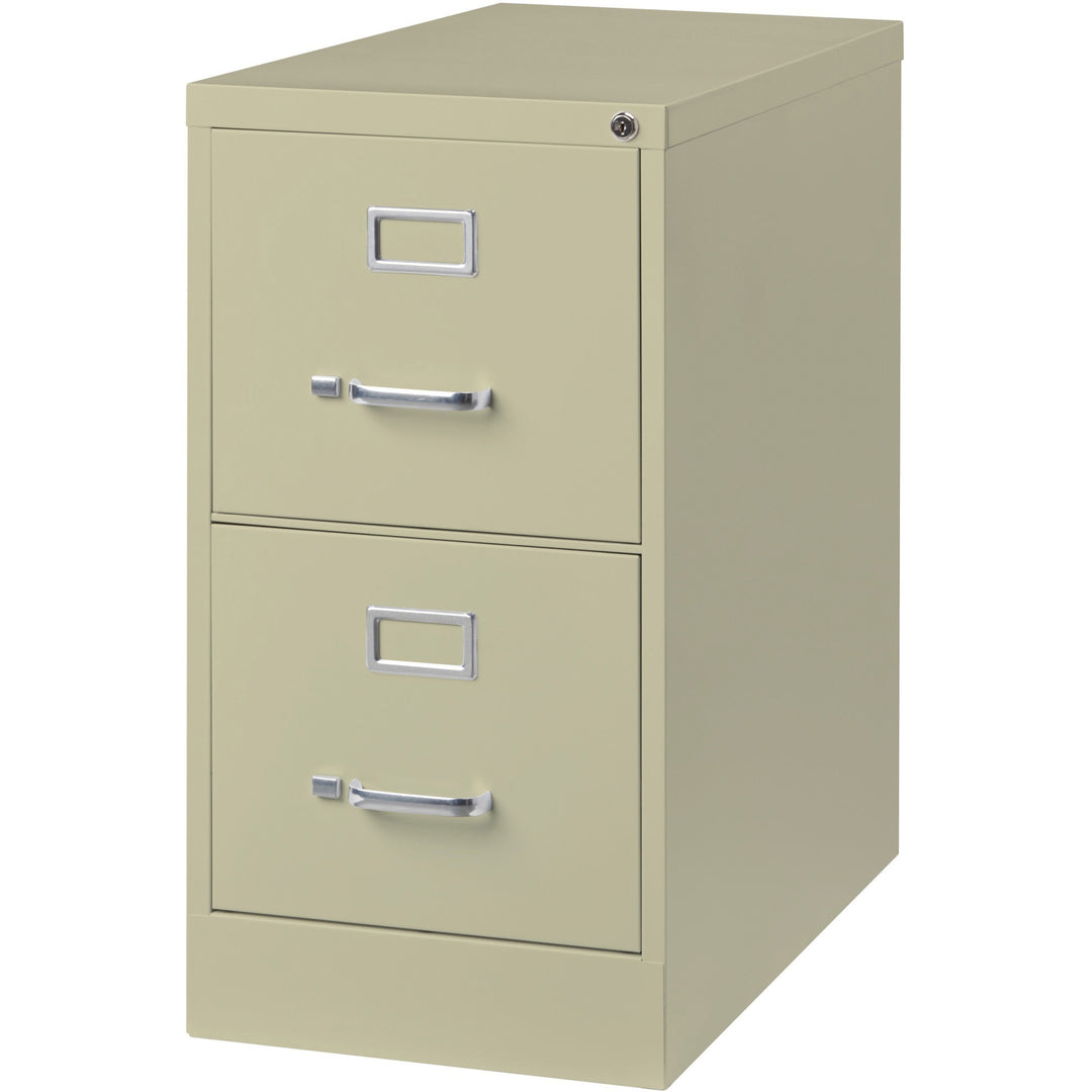 Image of Lorell 2-Drawer Vertical File,w/ Lock,15"x26-1/2"x28-3/8",Putty