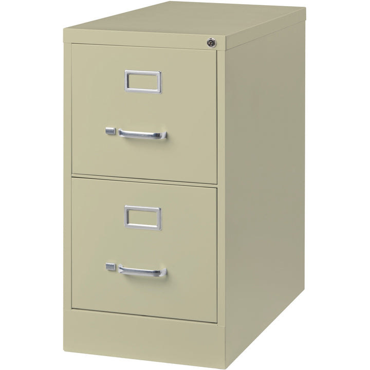 Image of Lorell 2-Drawer Vertical File,w/ Lock,15"x26-1/2"x28-3/8",Putty