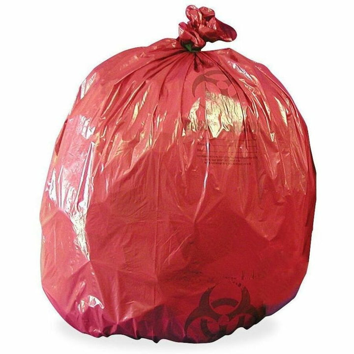 Image of MHMS Biohazard Can Liners,10 Gallon,1.2 mil,24"x24",50/BX,Red