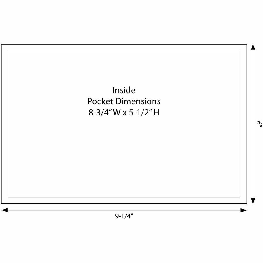 Image of Tabbies® Poly Pocket, Self-Adhesive, 9-1/4"x6", 100/BX, Clear