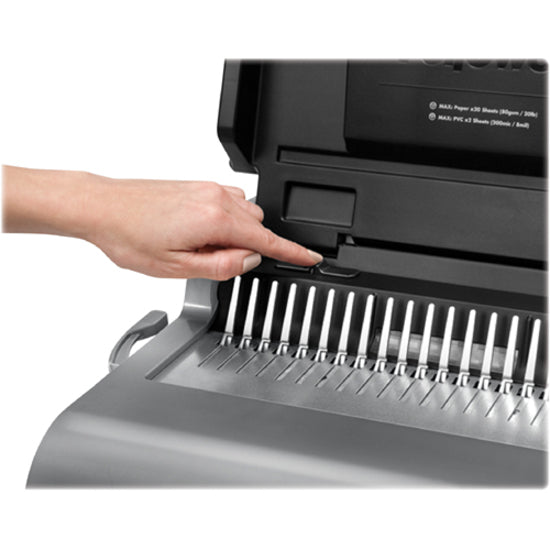 Image of Fellowes® Quasar 500 Electric Comb Binding System, 500 Sheets, 16.88 X 15.38 X 5.13, Metallic Gray