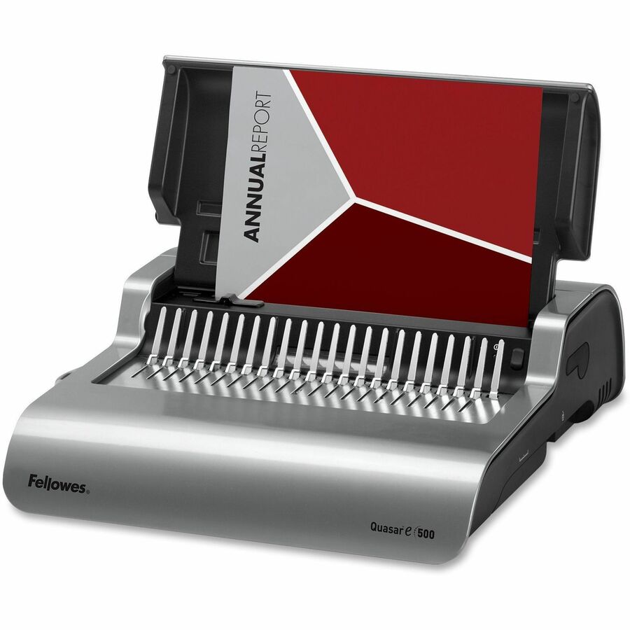 Image of Fellowes® Quasar 500 Electric Comb Binding System, 500 Sheets, 16.88 X 15.38 X 5.13, Metallic Gray
