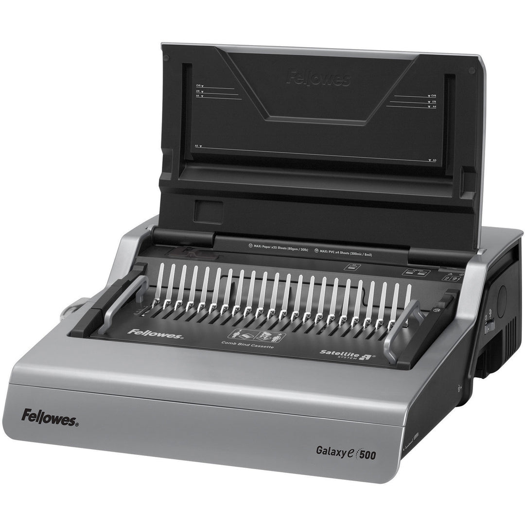 Image of Fellowes® Galaxy 500 Electric Comb Binding System, 500 Sheets, 19.63 X 17.75 X 6.5, Gray
