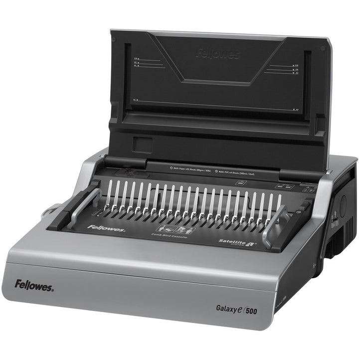Image of Fellowes® Galaxy 500 Electric Comb Binding System, 500 Sheets, 19.63 X 17.75 X 6.5, Gray