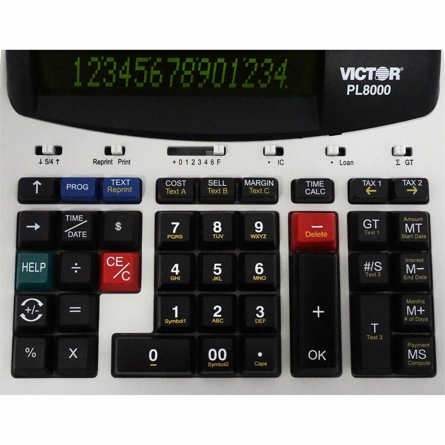 Image of Victor® Pl8000 One-Color Prompt Logic Printing Calculator, Black Print, 8 Lines/sec
