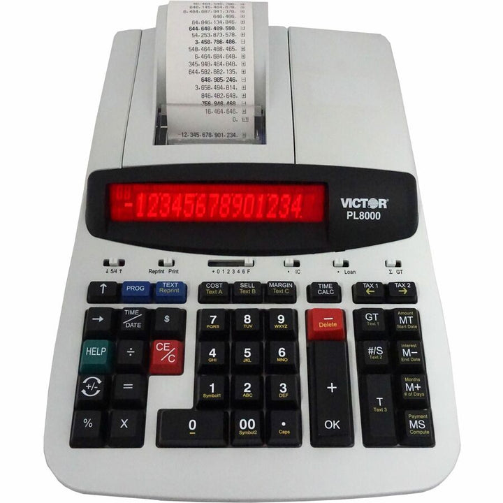 Image of Victor® Pl8000 One-Color Prompt Logic Printing Calculator, Black Print, 8 Lines/sec