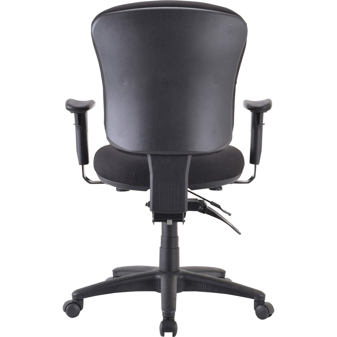 Image of Lorell Mid-back Task Chair, 26-3/4"x26"x39-1/4"-42", Black