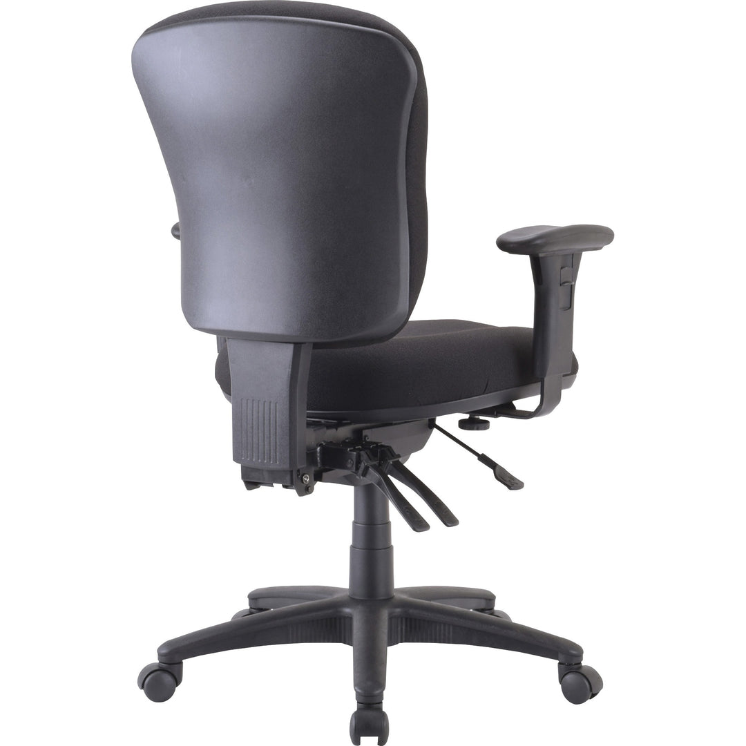 Image of Lorell Mid-back Task Chair, 26-3/4"x26"x39-1/4"-42", Black