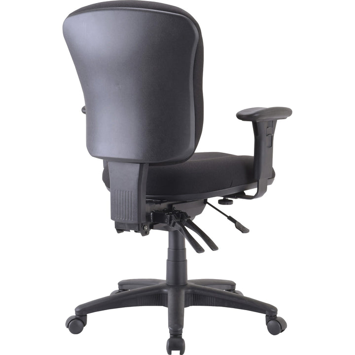 Image of Lorell Mid-back Task Chair, 26-3/4"x26"x39-1/4"-42", Black