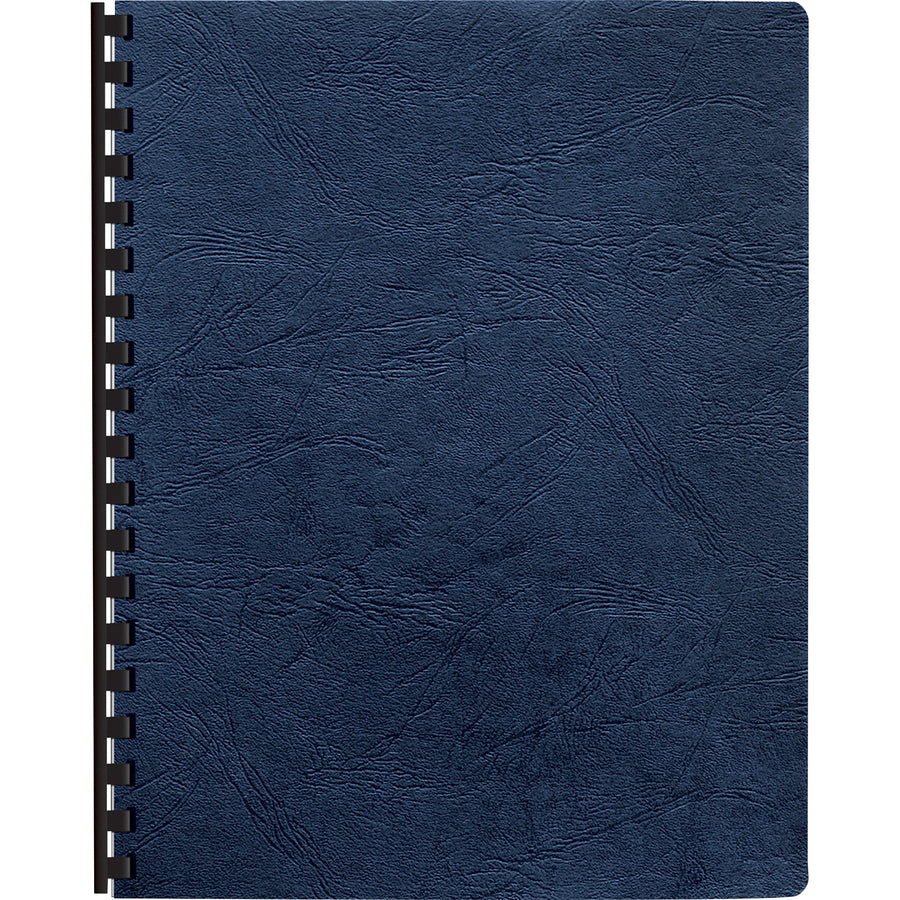 Image of Fellowes® Executive Leather-Like Presentation Cover, Navy, 11.25 x 8.75, Unpunched, 50/Pack