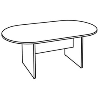Image of Lorell 87272 Essentials Oval Conference Table