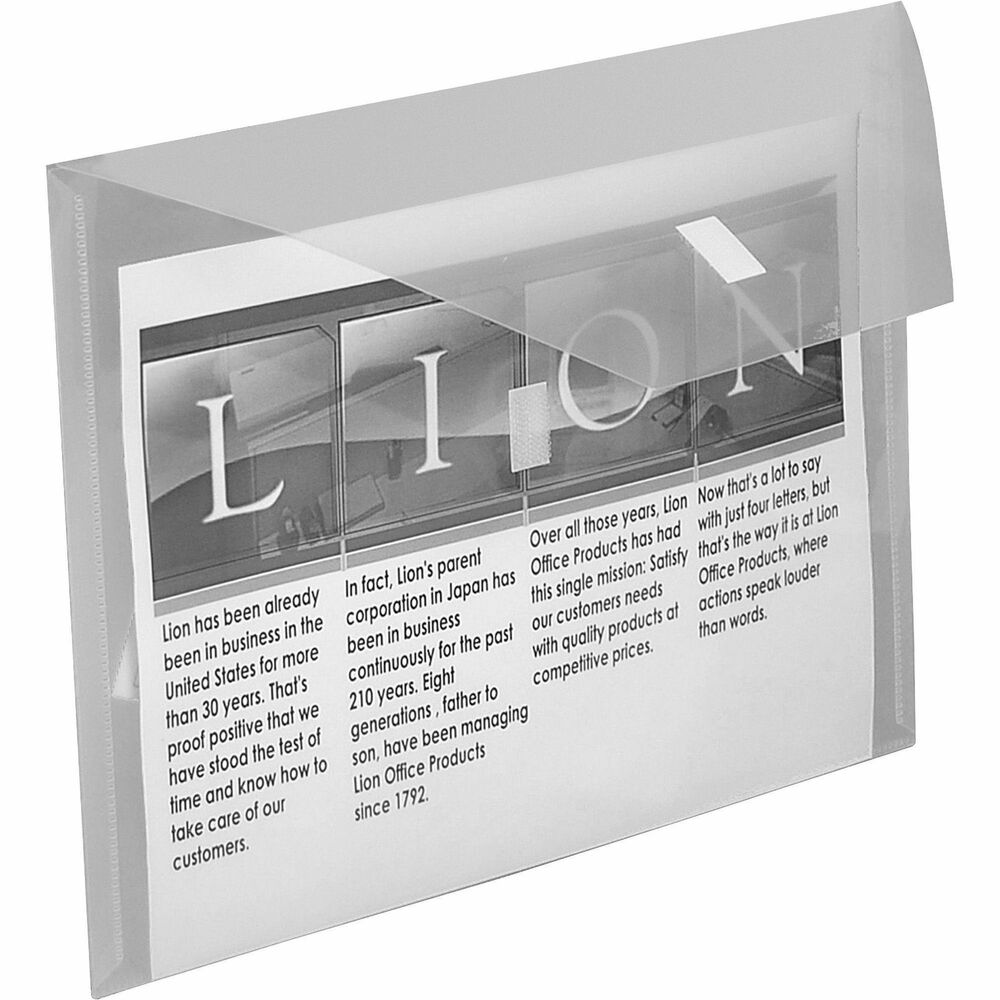 Image of Lion Poly Envelope, w/ Front Pkt, Side Opening,12-1/2"x9-3/4", CL