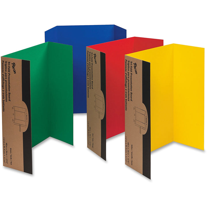 Image of Pacon® Single Walled Presentation Board,Tri-fold,48"x36",24/CT,AST