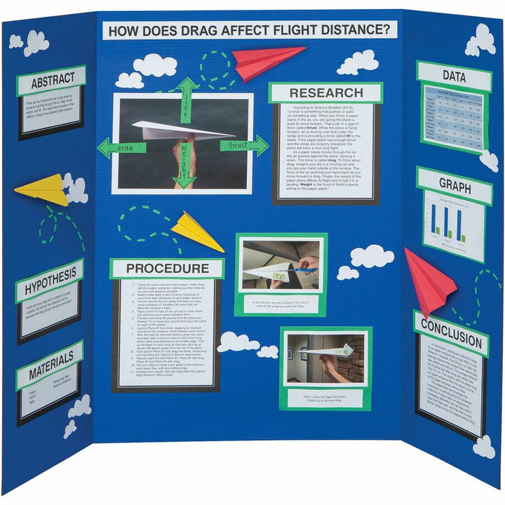 Image of Pacon® Single Walled Presentation Board,Tri-fold,48"x36",24/CT,AST